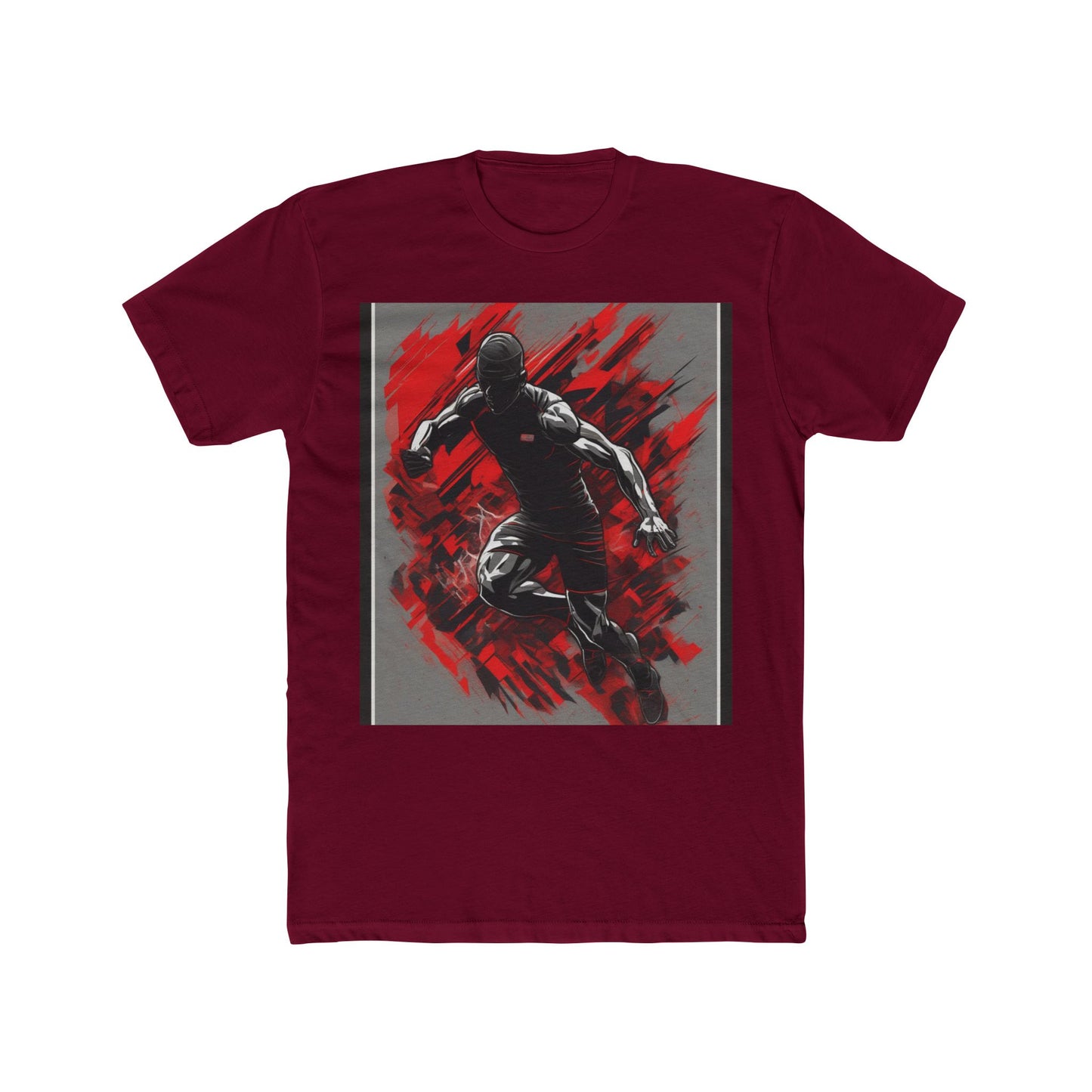 boostlete-field-day-scene-sprinter-glitch-badge-0284 — Unisex Cotton Crew Tee (NL 3600)