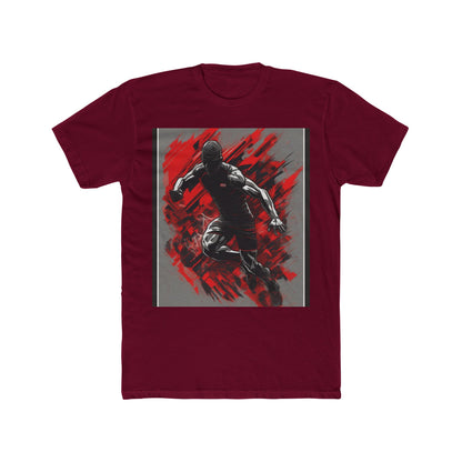 boostlete-field-day-scene-sprinter-glitch-badge-0284 — Unisex Cotton Crew Tee (NL 3600)