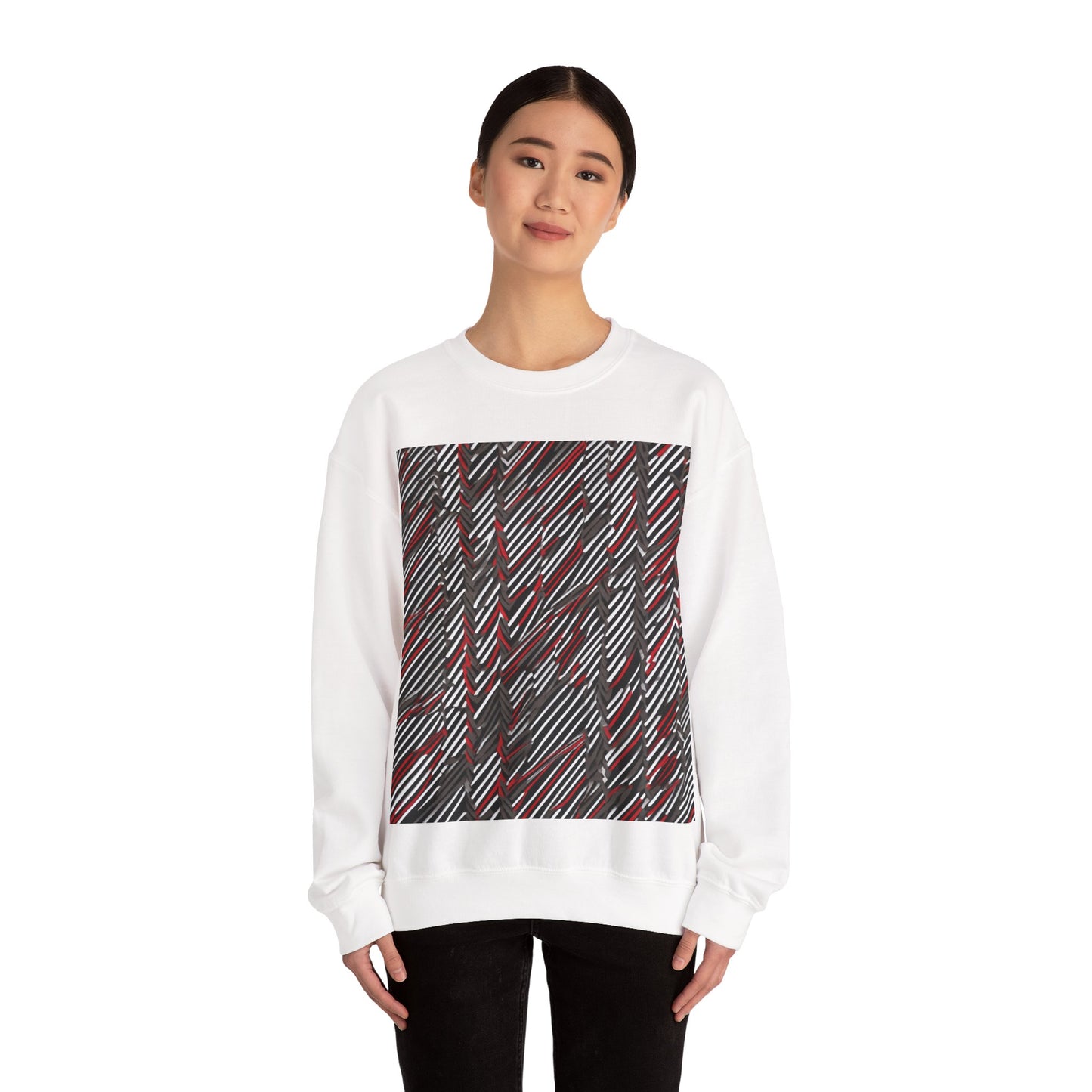 boostlete-field-day-pattern-diagonal-paper-0287 — Unisex Heavy Blend Crewneck Sweatshirt (Gildan)