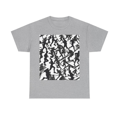 boostlete-field-day-scene-marathoner-motion-paper-0156 — Unisex Heavy Cotton Tee (Gildan 5000)