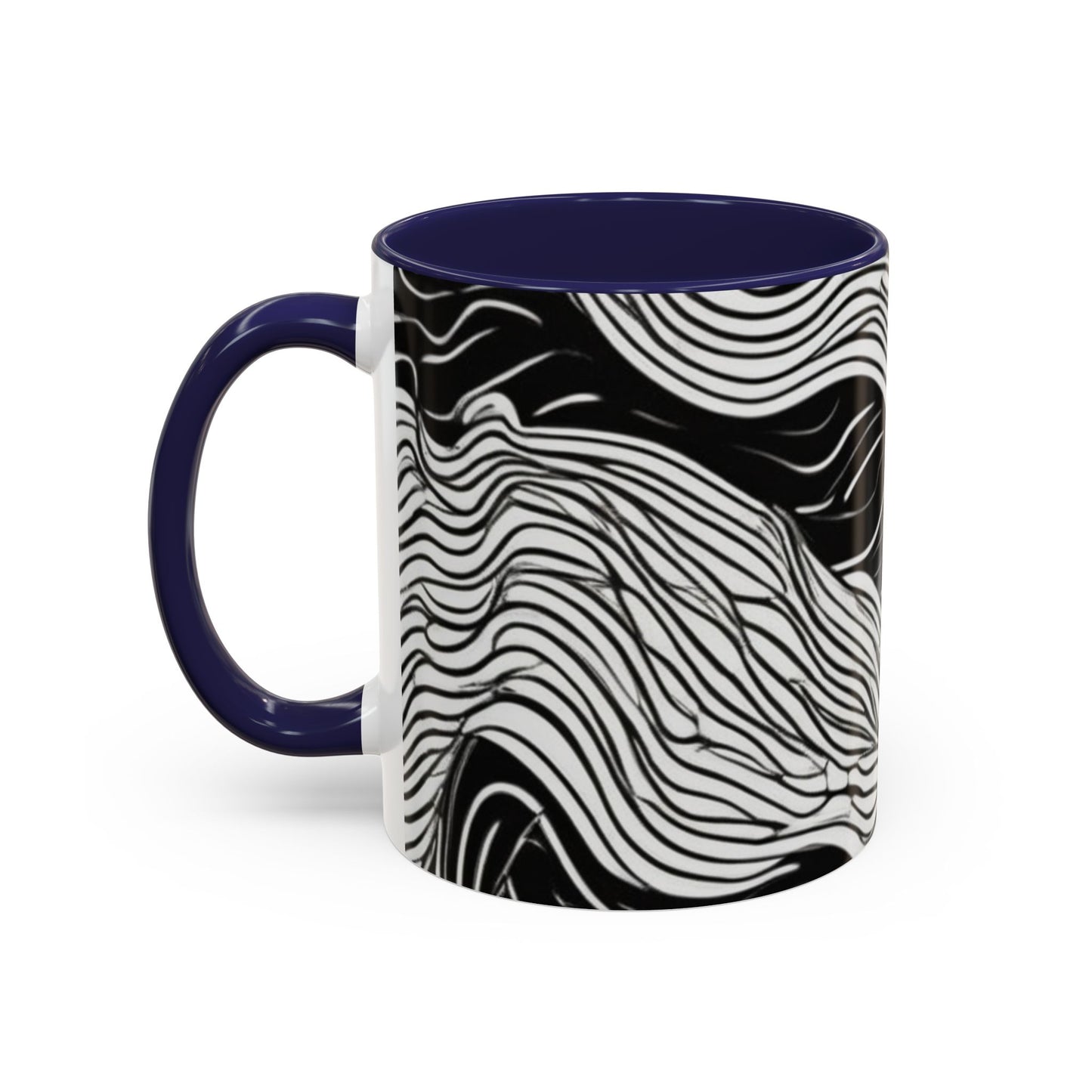 boostlete-field-day-pattern-topographic-line-art-0239 — Accent Mug 11oz/15oz