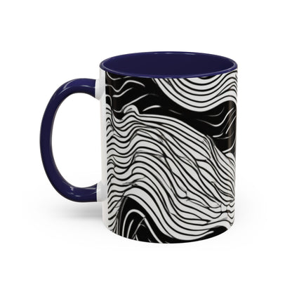 boostlete-field-day-pattern-topographic-line-art-0239 — Accent Mug 11oz/15oz