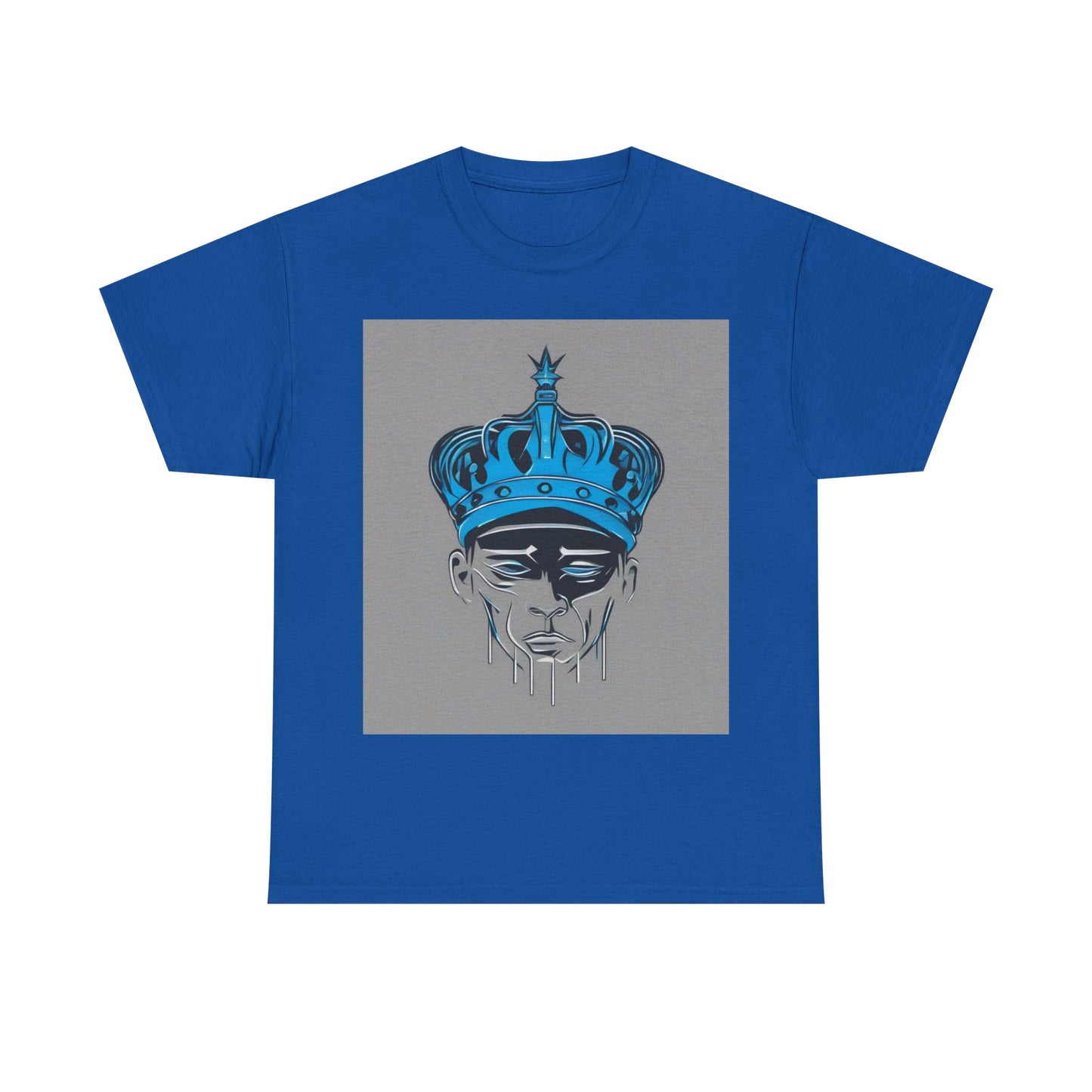 boostlete-am-crew-icon-crown-grainy-monoline-0022 — Unisex Heavy Cotton Tee (Gildan 5000)