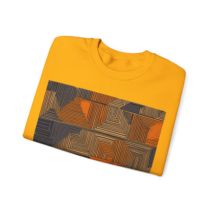 boostlete-field-day-pattern-stair-steps-geometric-0055 — Unisex Heavy Blend Crewneck Sweatshirt (Gildan)