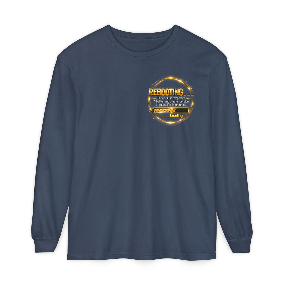 Rebooting Loading Graphic Long Sleeve T-Shirt