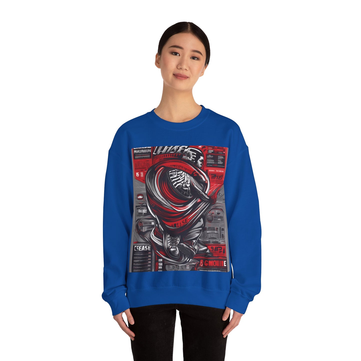 boostlete-field-day-type-chase-capacity-big-monoline-0813 — Unisex Heavy Blend Crewneck (G18000)