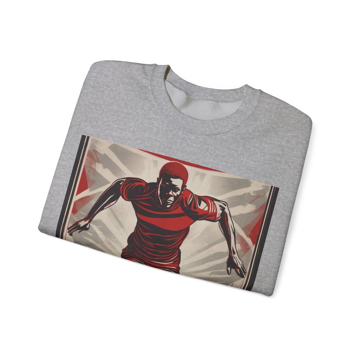 boostlete-am-crew-scene-sprinter-outline-athletic-0228 — Unisex Heavy Blend Crewneck Sweatshirt (Gildan)