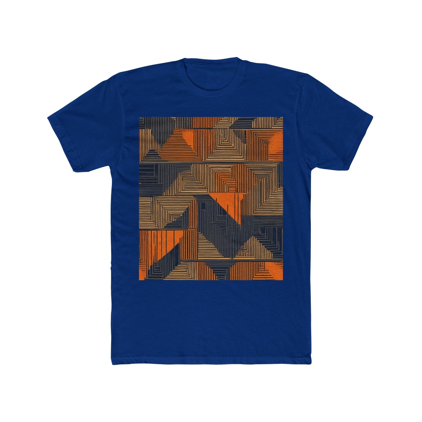 boostlete-field-day-pattern-stair-steps-geometric-0055 — Unisex Cotton Crew Tee (NL 3600)
