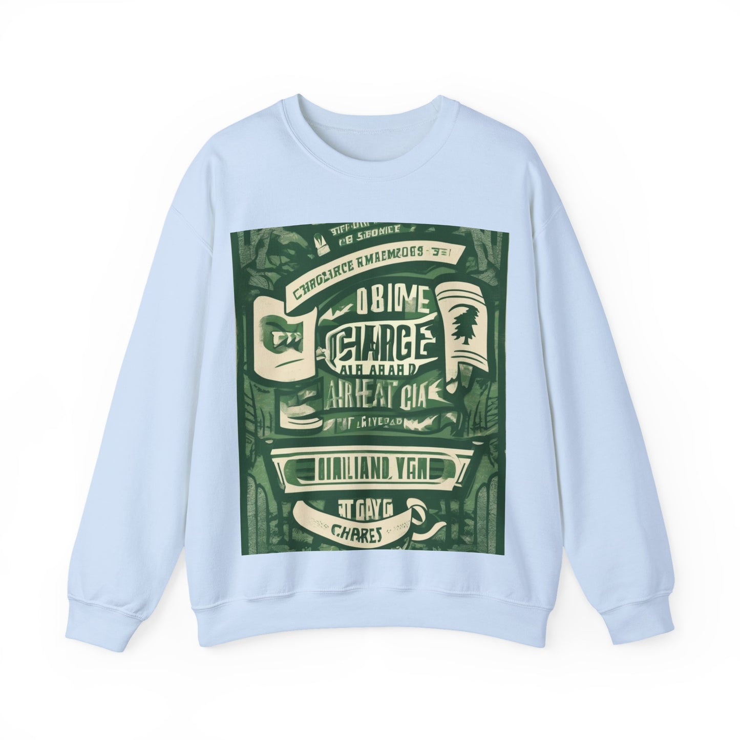 boostlete-am-crew-type-charge-ahead-banner-paper-0965 — Unisex Heavy Blend Crewneck (G18000)