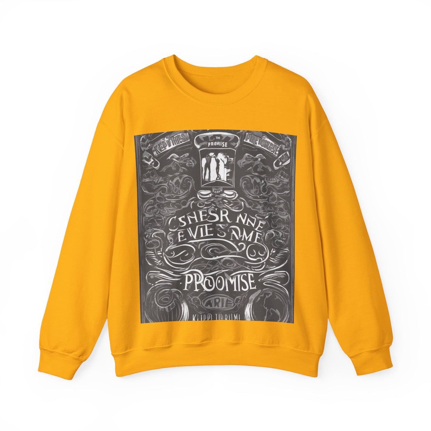 boostlete-boost-mode-type-keep-the-promise-big-monoline-0049 — Unisex Heavy Blend Crewneck Sweatshirt (Gildan)