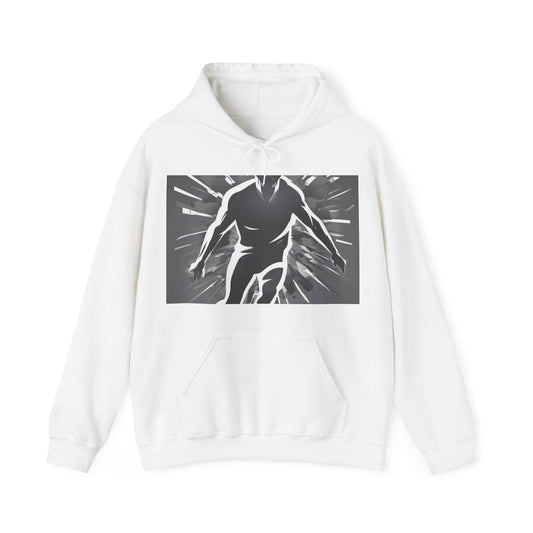 boostlete-iron-intent-scene-sprinter-soft-athletic-0108 — Unisex Heavy Blend Hooded Sweatshirt (Gildan)