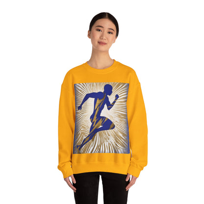 boostlete-field-day-scene-sprinter-motion-paper-0496 — Unisex Heavy Blend Crewneck Sweatshirt (Gildan)