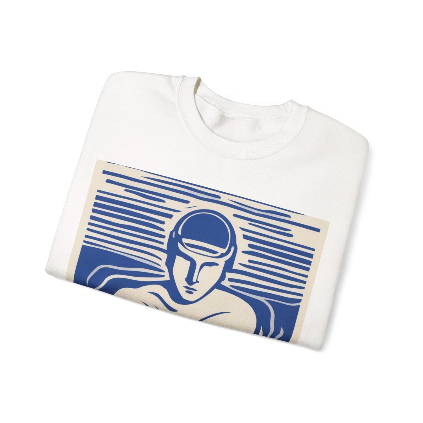 boostlete-boost-mode-icon-swimmer-motion-vector-0062 — Unisex Heavy Blend Crewneck Sweatshirt (Gildan)