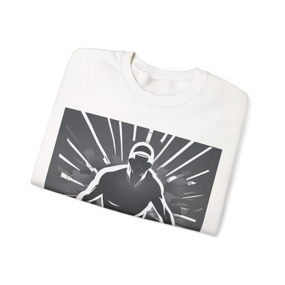 boostlete-iron-intent-scene-sprinter-soft-athletic-0108 — Unisex Heavy Blend Crewneck Sweatshirt (Gildan)