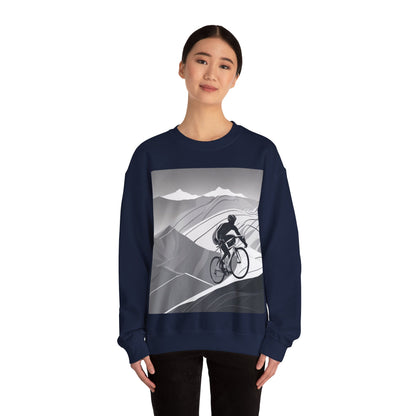 boostlete-recovery-progress-scene-cyclist-motion-vector-0808 — Unisex Heavy Blend Crewneck (G18000)
