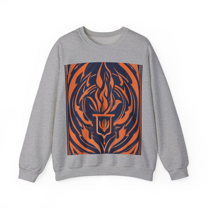 boostlete-quiet-power-icon-flame-duotone-athletic-0158 — Unisex Heavy Blend Crewneck Sweatshirt (Gildan)