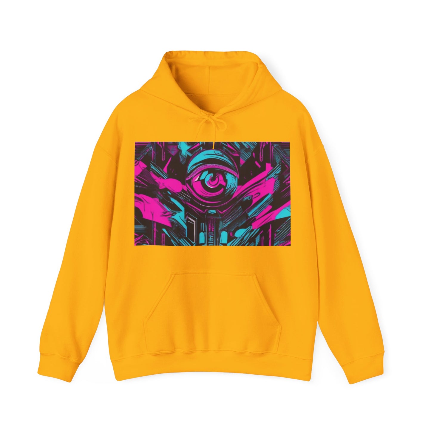 boostlete-iron-intent-type-eyes-up-forward-big-line-art-0065 — Unisex Heavy Blend Hooded Sweatshirt (Gildan)