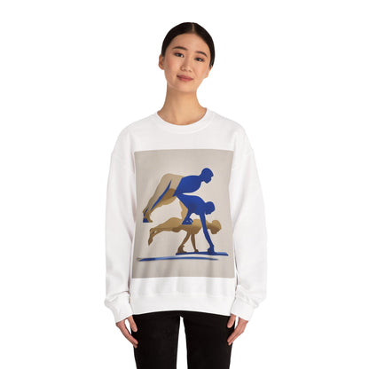 boostlete-mile-by-mile-scene-push-up-duotone-paper-0040 — Unisex Heavy Blend Crewneck Sweatshirt (Gildan)