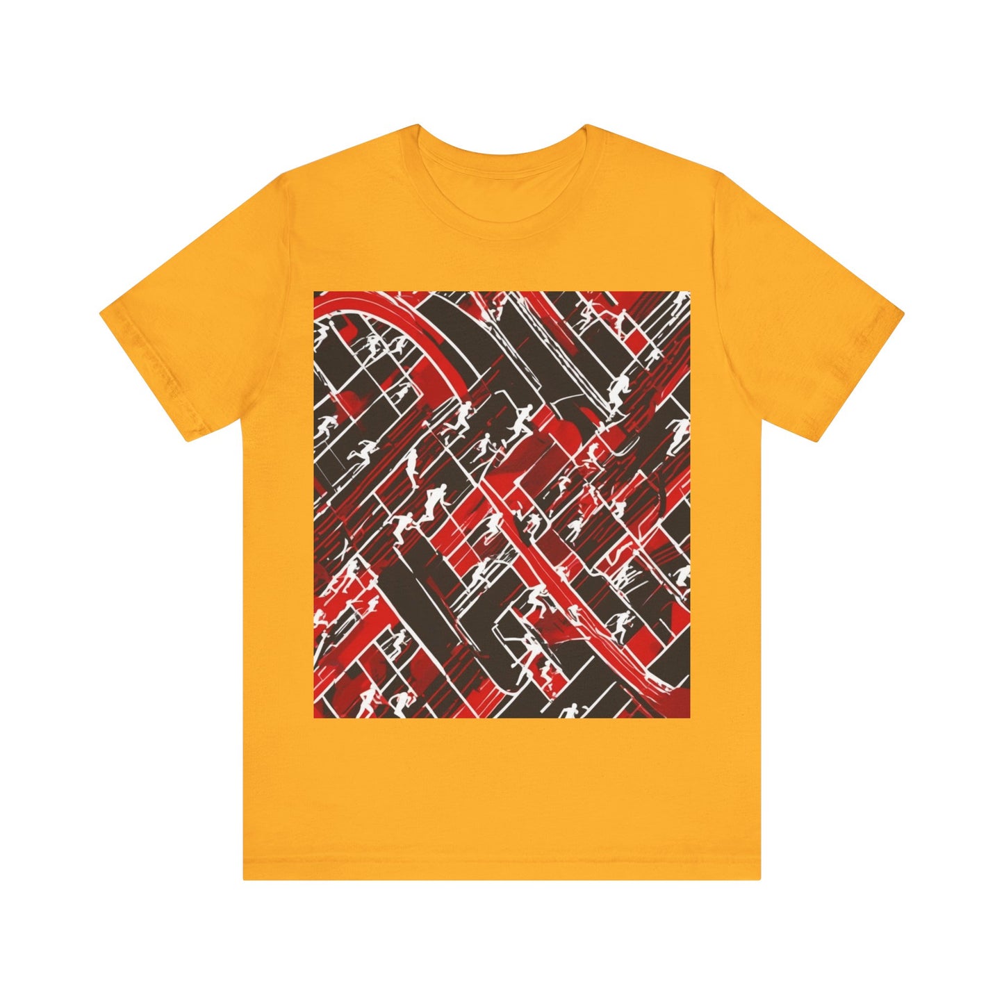 boostlete-pr-season-scene-marathoner-outline-modern-0124 — Unisex Jersey Short Sleeve (B+C 3001)