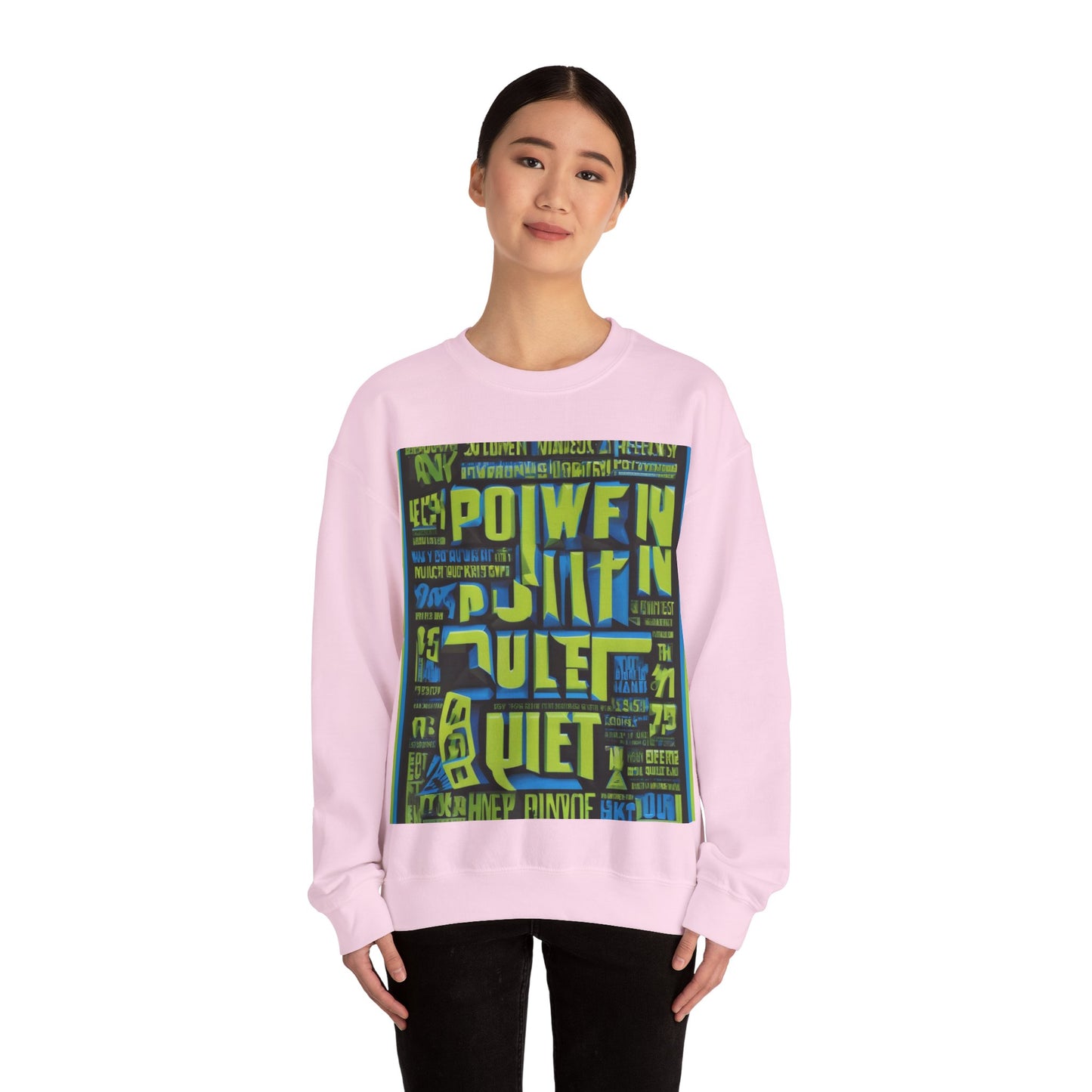 boostlete-am-crew-type-power-in-quiet-arc-paper-1481 — Unisex Heavy Blend Crewneck (G18000)
