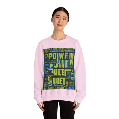 boostlete-am-crew-type-power-in-quiet-arc-paper-1481 — Unisex Heavy Blend Crewneck (G18000)