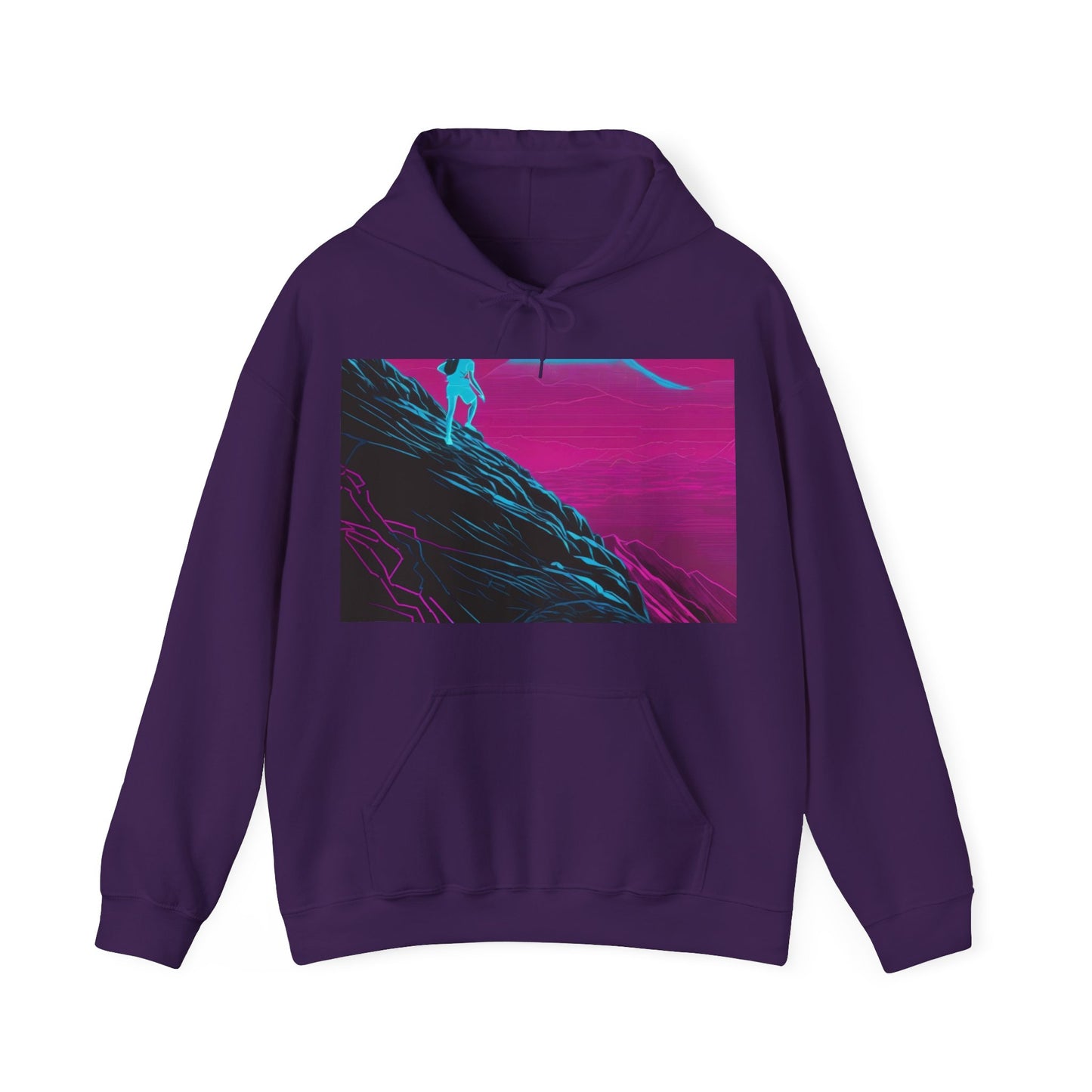 boostlete-boost-mode-scene-trail-neon-blueprint-0832 — Unisex Heavy Blend Hoodie (G18500)