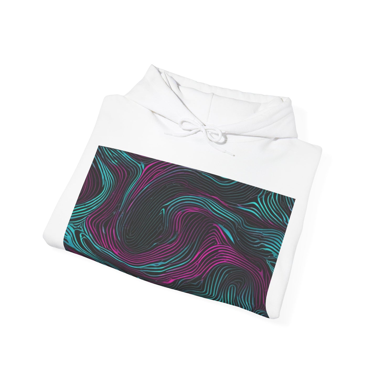 boostlete-am-crew-pattern-topographic-monoline-0075 — Unisex Heavy Blend Hooded Sweatshirt (Gildan)
