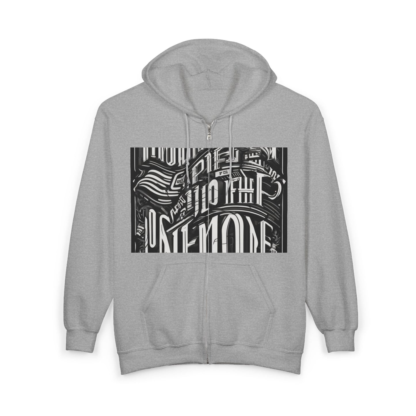 boostlete-mile-by-mile-type-one-more-split-line-art-0001 — Unisex Heavy Blend Full-Zip Hooded Sweatshirt