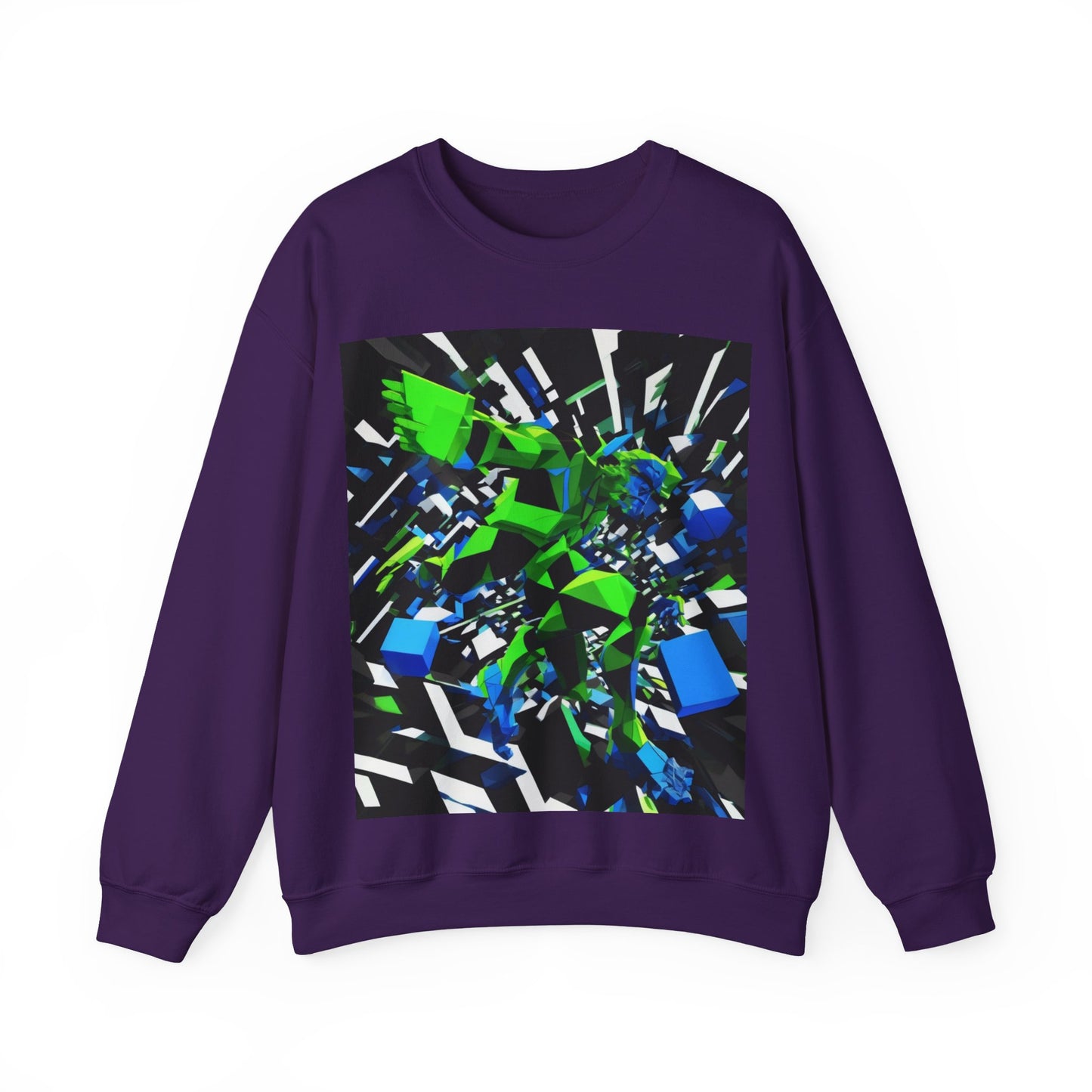 boostlete-pr-season-scene-sprinter-3d-geometric-0896 — Unisex Heavy Blend Crewneck (G18000)