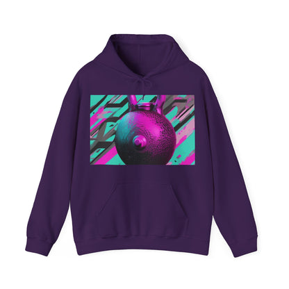 boostlete-mile-by-mile-scene-kettlebell-3d-monoline-1364 — Unisex Heavy Blend Hoodie (G18500)