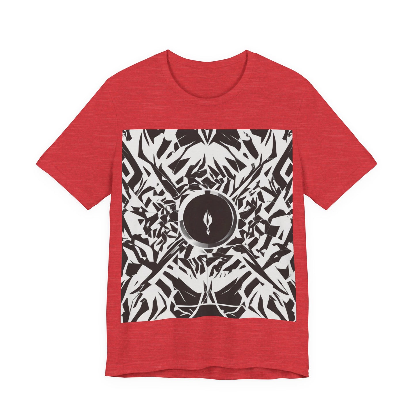 boostlete-am-crew-icon-flame-matte-geometric-0286 — Unisex Jersey Short Sleeve (B+C 3001)