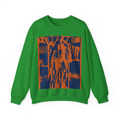 boostlete-rise-grind-scene-deadlift-3d-paper-0812 — Unisex Heavy Blend Crewneck (G18000)