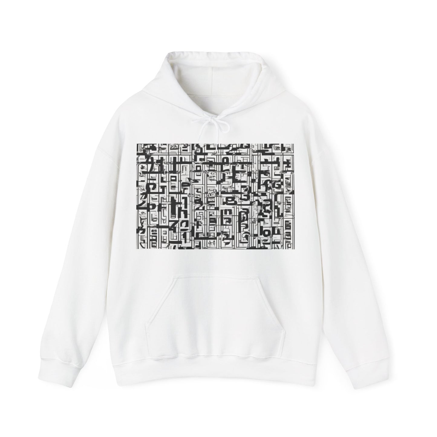boostlete-boost-mode-pattern-plate-number-engraved-0103 — Unisex Heavy Blend Hooded Sweatshirt (Gildan)