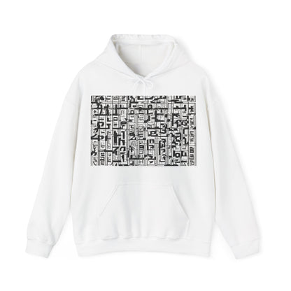 boostlete-boost-mode-pattern-plate-number-engraved-0103 — Unisex Heavy Blend Hooded Sweatshirt (Gildan)