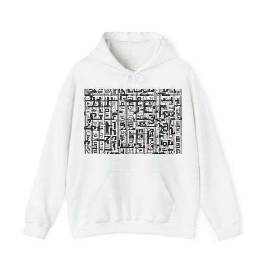 boostlete-boost-mode-pattern-plate-number-engraved-0103 — Unisex Heavy Blend Hooded Sweatshirt (Gildan)