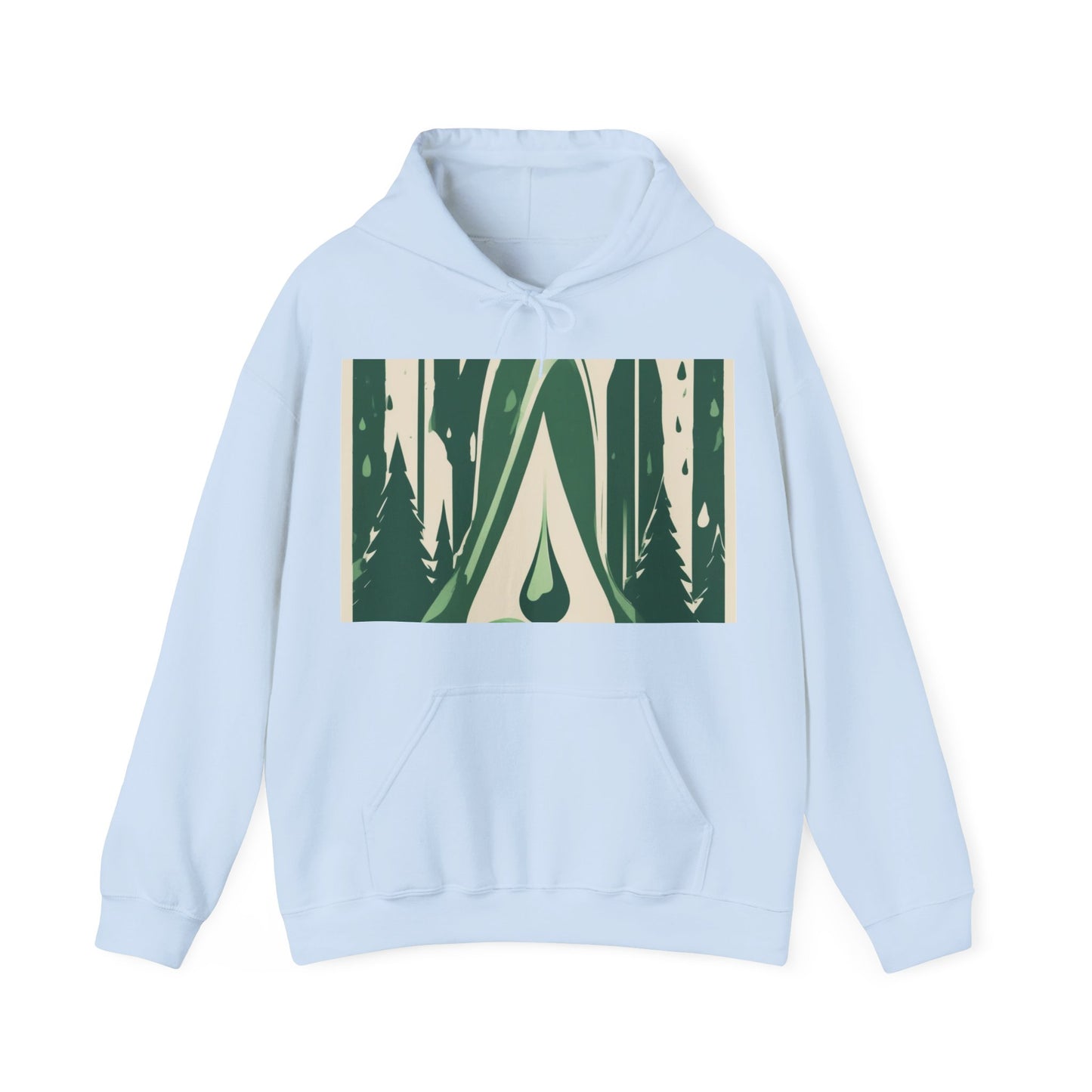 boostlete-quiet-power-icon-water-glitch-retro-0186 — Unisex Heavy Blend Hoodie (G18500)