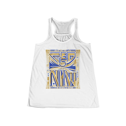 boostlete-boost-mode-type-earned-not-given-outline-over-solid-line-art-0005 — Women's Flowy Racerback Tank (B+C 8800)