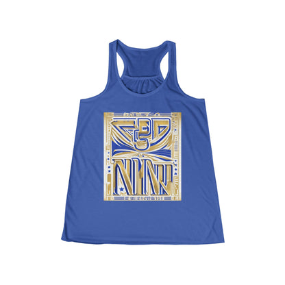boostlete-boost-mode-type-earned-not-given-outline-over-solid-line-art-0005 — Women's Flowy Racerback Tank (B+C 8800)