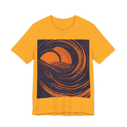 boostlete-rise-grind-icon-sunrise-speed-line-art-0202 — Unisex Jersey Short Sleeve (B+C 3001)