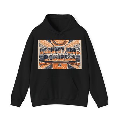 boostlete-boost-mode-type-recovery-progress-outline-over-solid-badge-0161 — Unisex Heavy Blend Hooded Sweatshirt (Gildan)