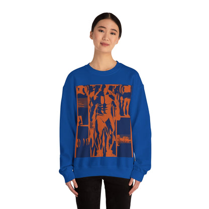 boostlete-rise-grind-scene-deadlift-3d-paper-0812 — Unisex Heavy Blend Crewneck (G18000)
