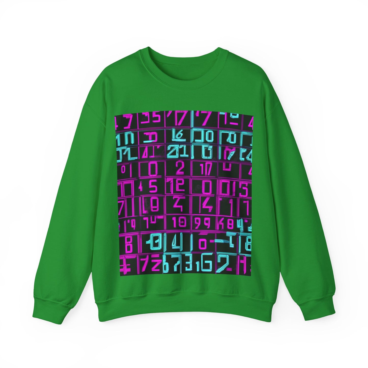 boostlete-iron-intent-pattern-plate-number-retro-0227 — Unisex Heavy Blend Crewneck Sweatshirt (Gildan)