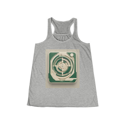 boostlete-mile-by-mile-icon-target-3d-modern-0306 — Women's Flowy Racerback Tank (B+C 8800)