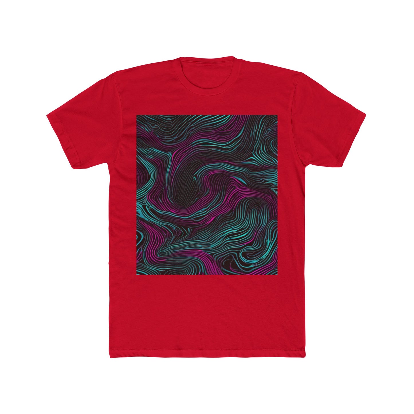 boostlete-am-crew-pattern-topographic-monoline-0075 — Unisex Cotton Crew Tee (NL 3600)