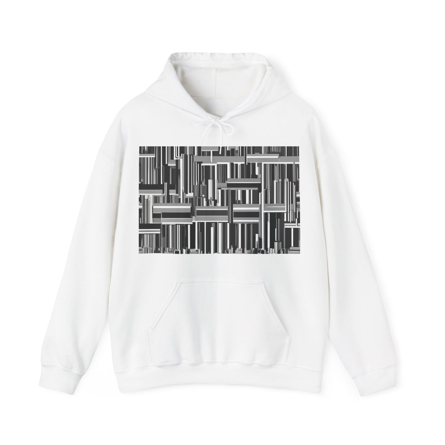 boostlete-recovery-progress-pattern-barcode-isometric-1023 — Unisex Heavy Blend Hoodie (G18500)