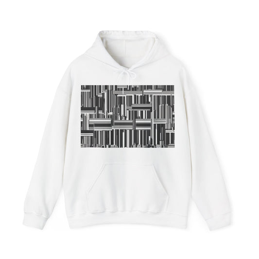 boostlete-recovery-progress-pattern-barcode-isometric-1023 — Unisex Heavy Blend Hoodie (G18500)
