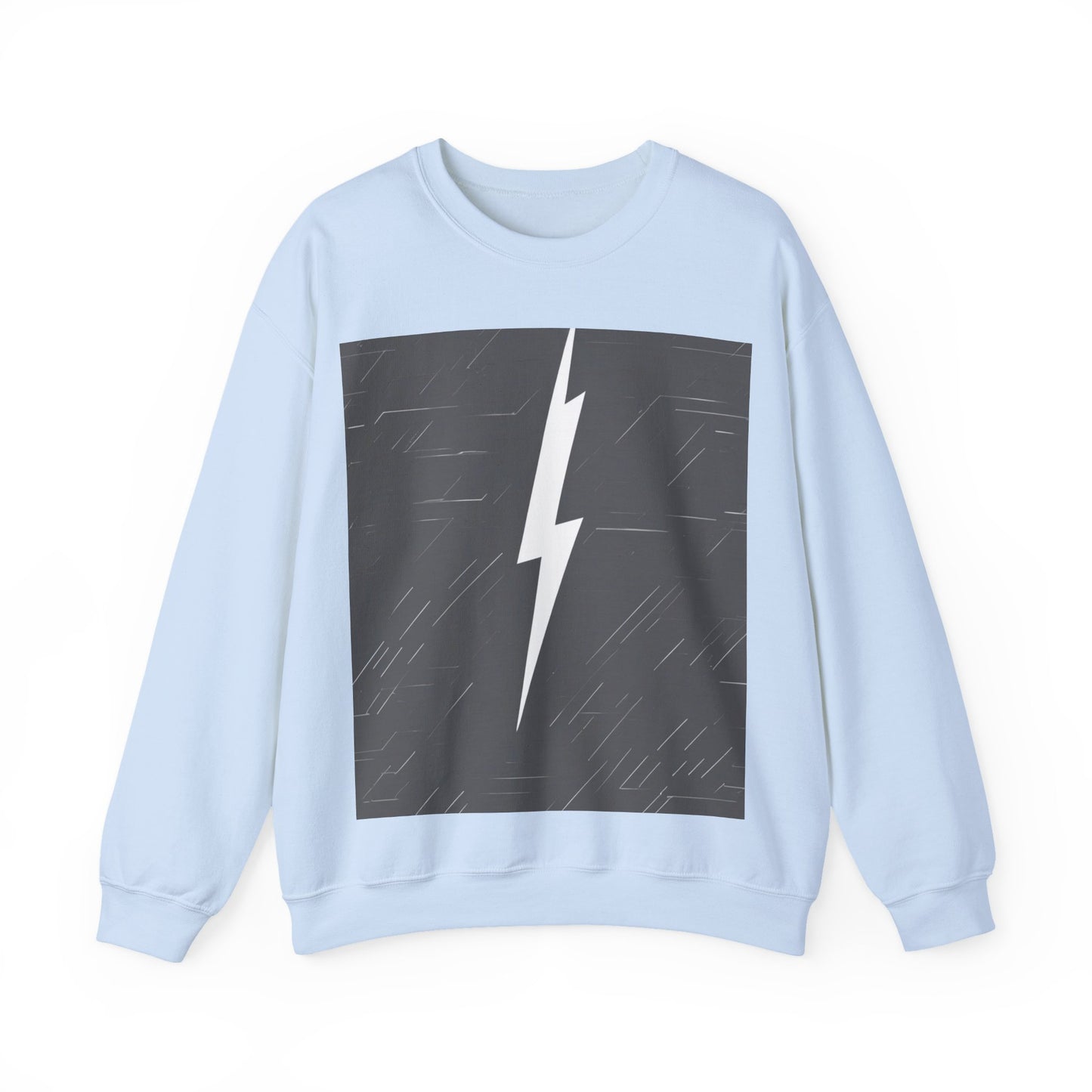 boostlete-am-crew-icon-lightning-glitch-vector-0590 — Unisex Heavy Blend Crewneck (G18000)
