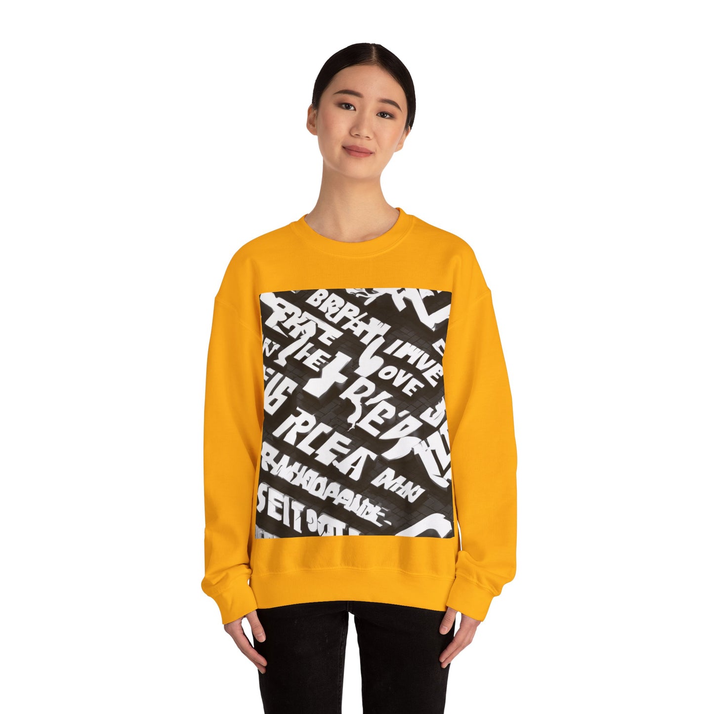 boostlete-pr-season-type-breathe-move-repeat-split-isometric-0017 — Unisex Heavy Blend Crewneck Sweatshirt (Gildan)
