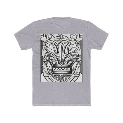 boostlete-boost-mode-icon-crown-offset-line-art-0190 — Unisex Cotton Crew Tee (NL 3600)