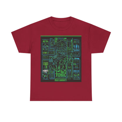 boostlete-field-day-type-gym-tonic-h2o-outline-over-solid-geometric-0249 — Unisex Heavy Cotton Tee (Gildan 5000)